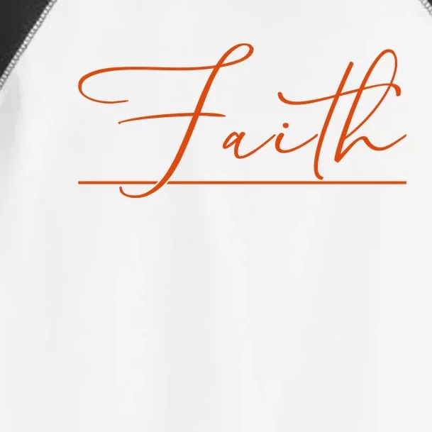 Faith Orange Christian Toddler Fine Jersey T-Shirt