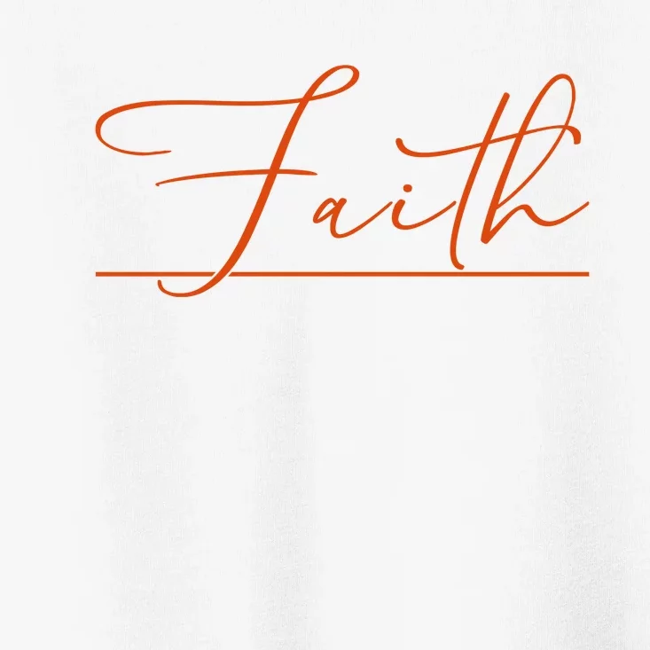 Faith Orange Christian Toddler T-Shirt