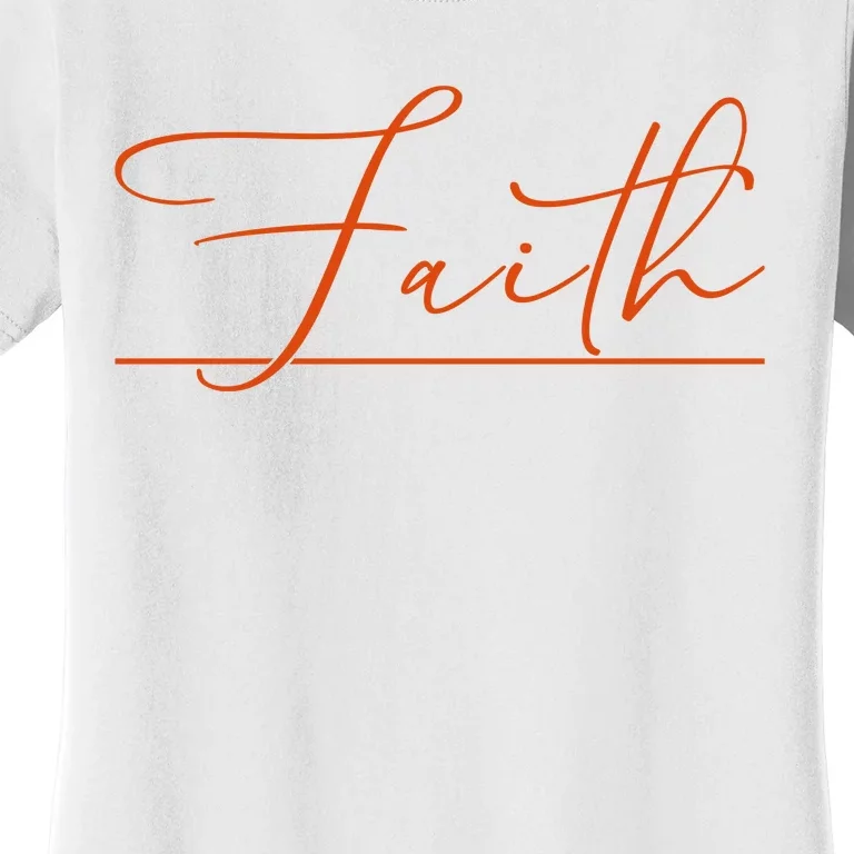 Faith Orange Christian Women's T-Shirt