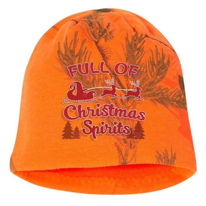 Full Of Christmas Spirit Funny Ing Holiday Gift Kati - Camo Knit Beanie