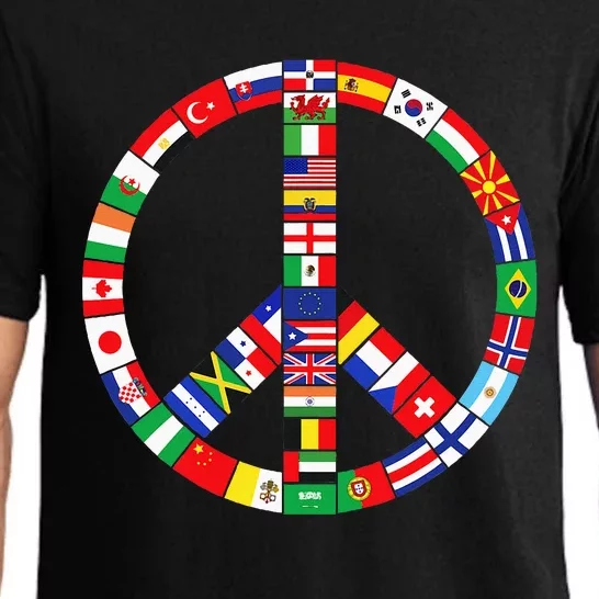 Flags Of Countries Of Earth Love Peace Pajama Set