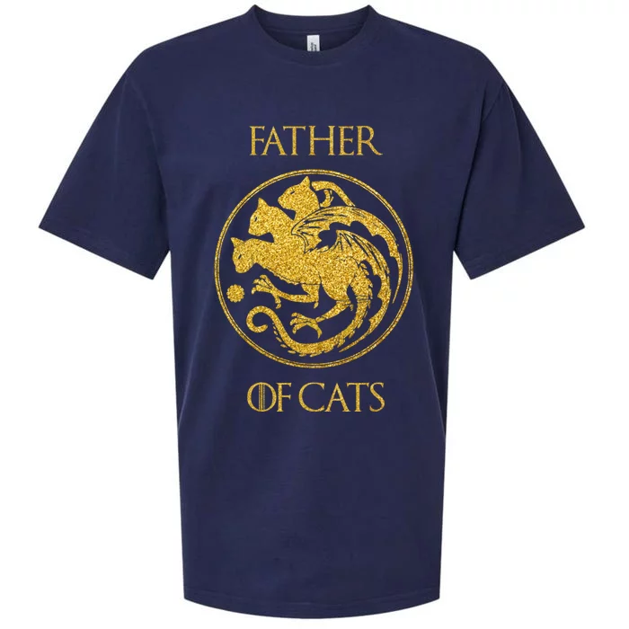 Father Of Cats Cat Dad Cat Daddy Sueded Cloud Jersey T-Shirt