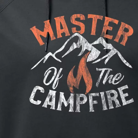 Funny Outdoor Camping Gifts Men Women Master Of Campfire Performance Fleece Hoodie