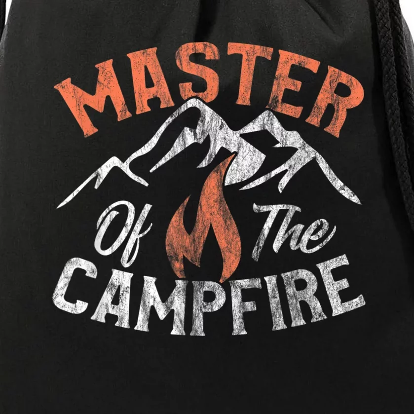 Funny Outdoor Camping Gifts Men Women Master Of Campfire Drawstring Bag