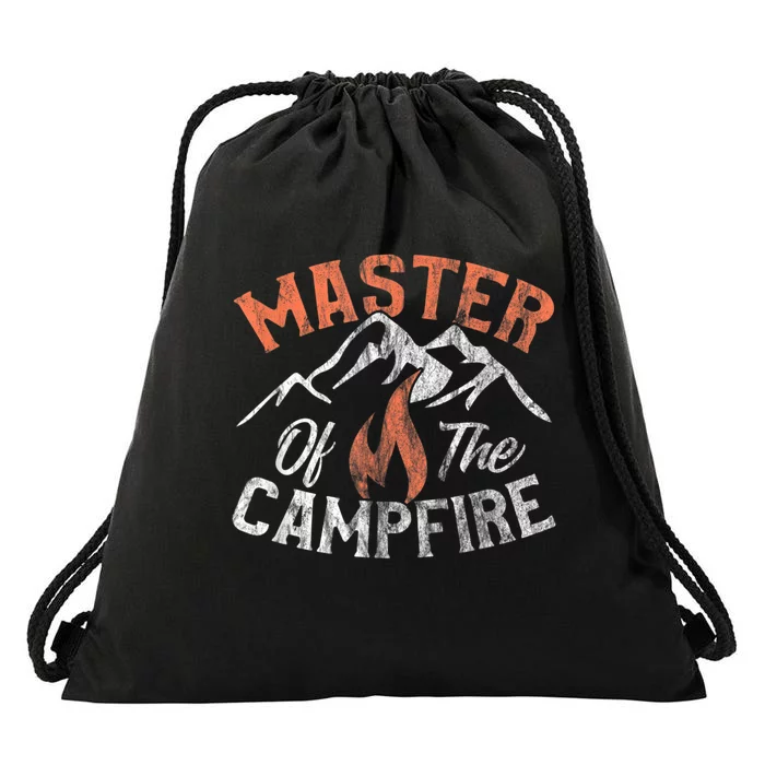 Funny Outdoor Camping Gifts Men Women Master Of Campfire Drawstring Bag