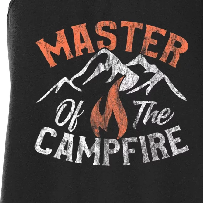 Funny Outdoor Camping Gifts Men Women Master Of Campfire Women's Racerback Tank