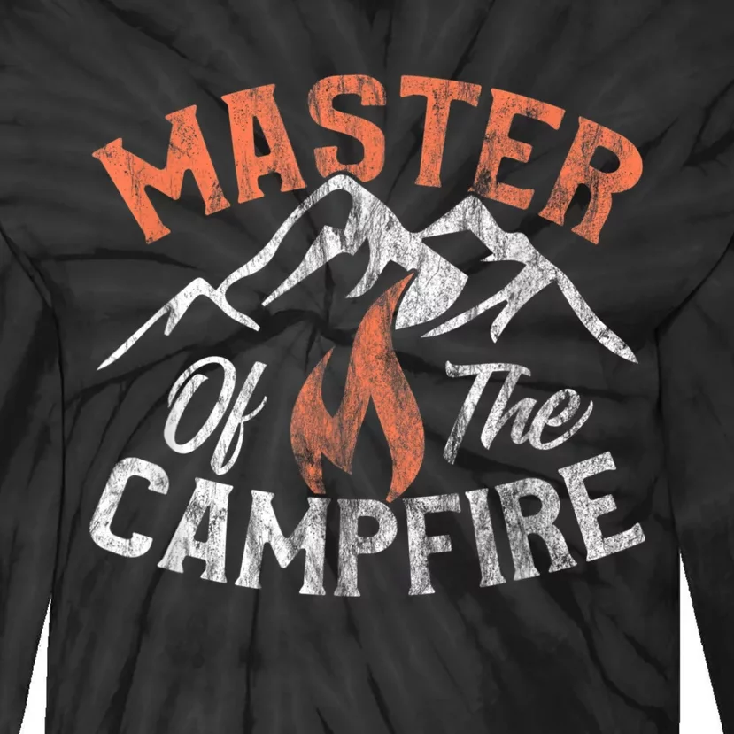 Funny Outdoor Camping Gifts Men Women Master Of Campfire Tie-Dye Long Sleeve Shirt