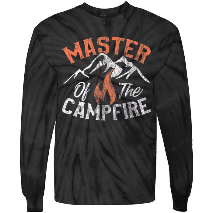 Funny Outdoor Camping Gifts Men Women Master Of Campfire Tie-Dye Long Sleeve Shirt