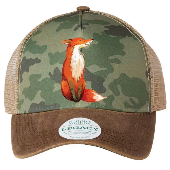 Fox Orange, Cute Watercolor Fox Legacy Tie Dye Trucker Hat