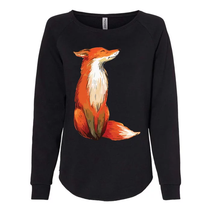 Fox Orange, Cute Watercolor Fox Womens California Wash Sweatshirt