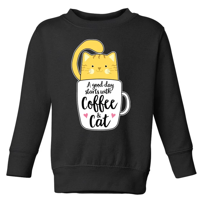 Funny Orange Cat Coffee Mug Cat Lover Toddler Sweatshirt