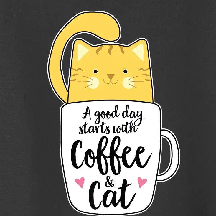 Funny Orange Cat Coffee Mug Cat Lover Toddler T-Shirt