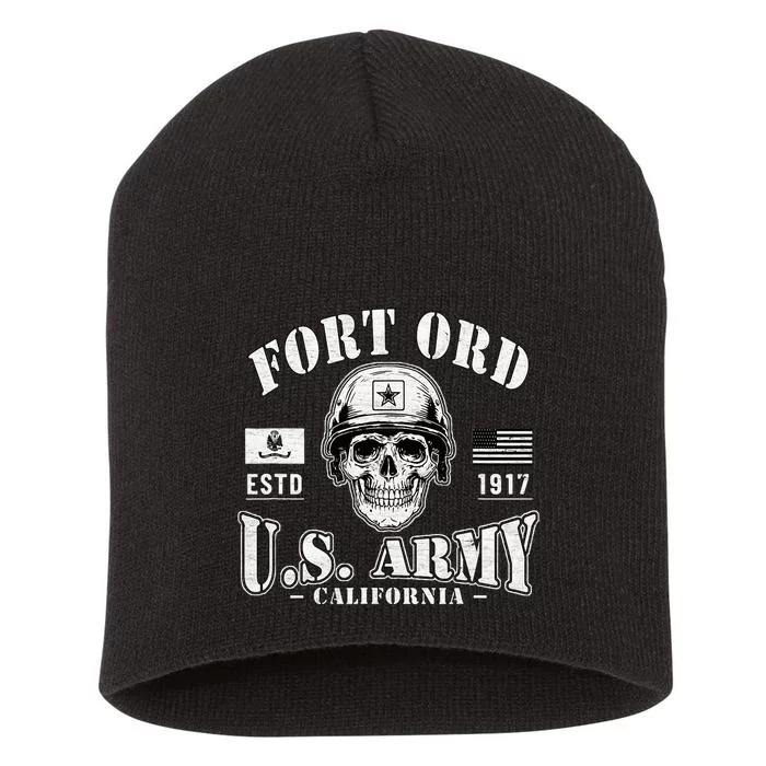 Fort Ord California Ca Ft Ord Military Base Gifts Short Acrylic Beanie