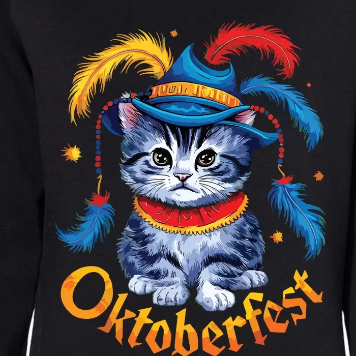 Funny Oktoberfest Cat Kitten Germany Womens California Wash Sweatshirt