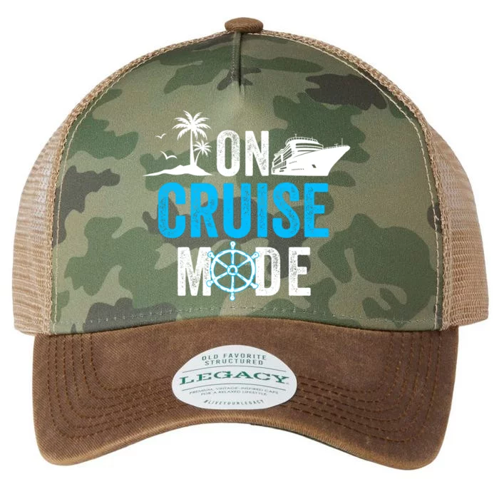 Funny On Cruise Mode Funny Cruise Ship On Cruise Mode Funny Cruise Vacation Legacy Tie Dye Trucker Hat