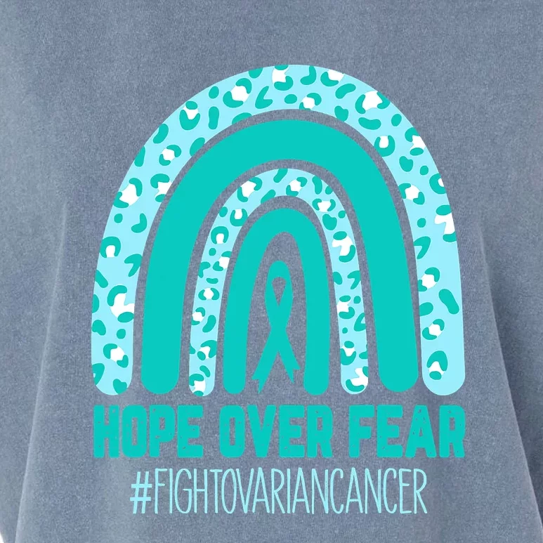 Fight Ovarian Cancer Awareness Teal Ribbon Products Garment-Dyed Women's Muscle Tee