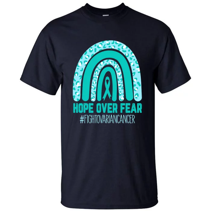 Fight Ovarian Cancer Awareness Teal Ribbon Products Tall T-Shirt