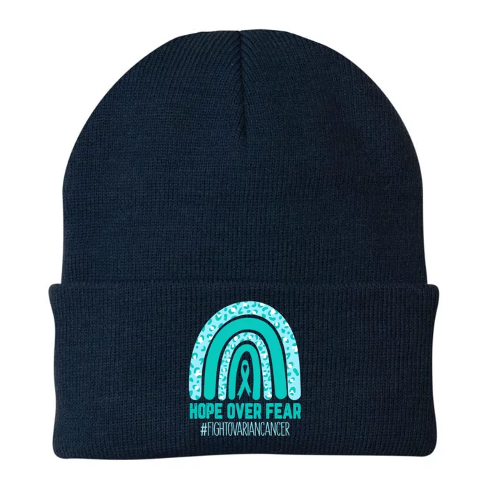 Fight Ovarian Cancer Awareness Teal Ribbon Products Knit Cap Winter Beanie