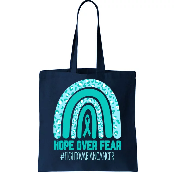 Fight Ovarian Cancer Awareness Teal Ribbon Products Tote Bag