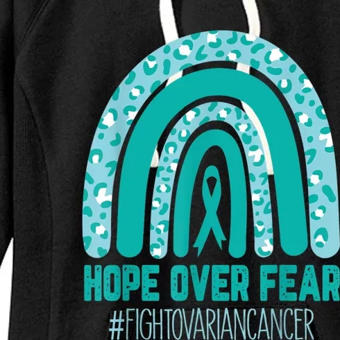 Fight Ovarian Cancer Awareness Teal Ribbon Products Women's Fleece Hoodie