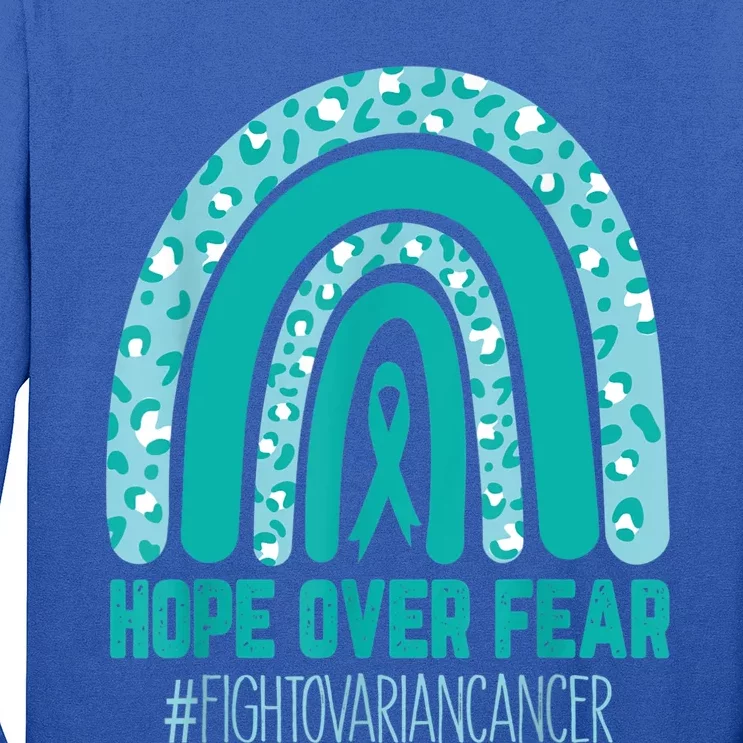 Fight Ovarian Cancer Awareness Teal Ribbon Products Long Sleeve Shirt