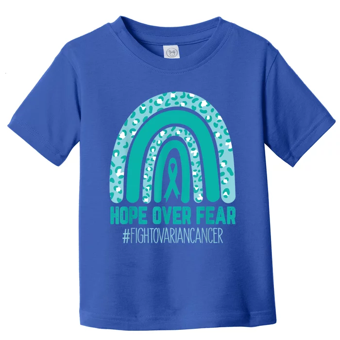 Fight Ovarian Cancer Awareness Teal Ribbon Products Toddler T-Shirt