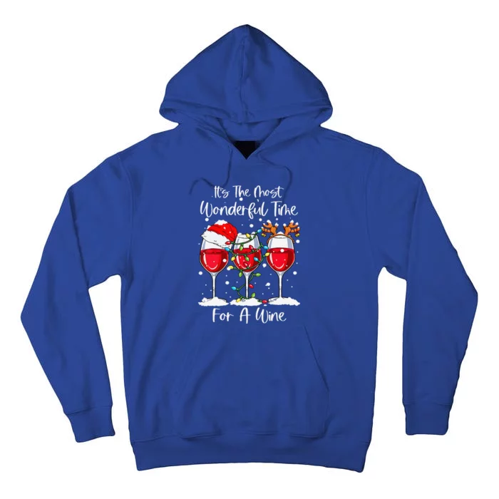 Full Of Christmas Spirit Red Wine Drinking Christmas Party Tall Hoodie