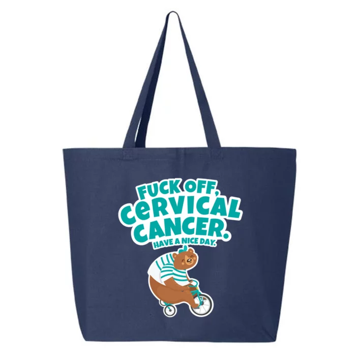 Fuck Off Cervical Cancer Bear Gift 25L Jumbo Tote