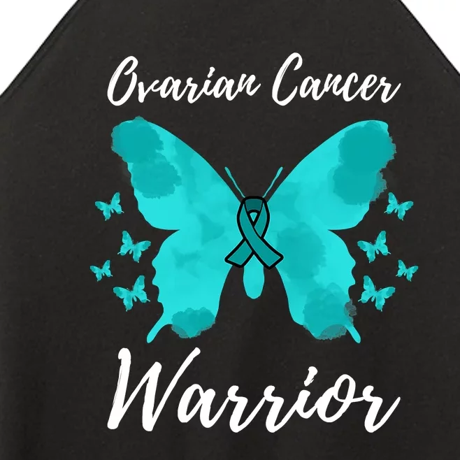 Funny Ovarian Cancer Warrior Ovarian Cancer Awareness Women’s Perfect Tri Rocker Tank