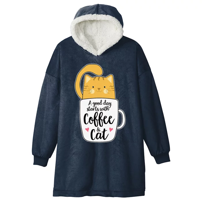 Funny Orange Cat Coffee Mug Cat Lover Hooded Wearable Blanket