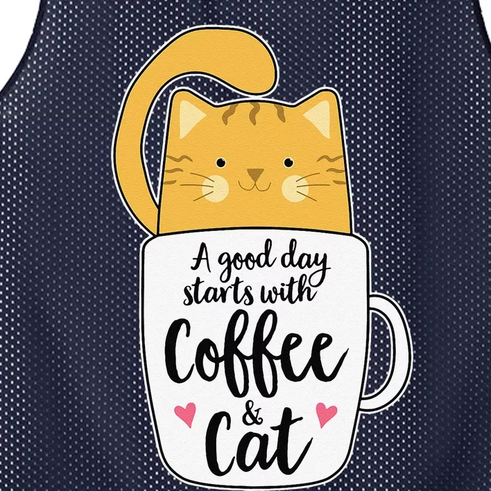 Funny Orange Cat Coffee Mug Cat Lover Mesh Reversible Basketball Jersey Tank