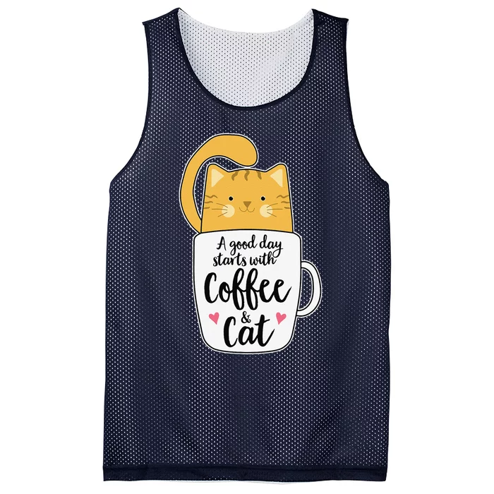 Funny Orange Cat Coffee Mug Cat Lover Mesh Reversible Basketball Jersey Tank