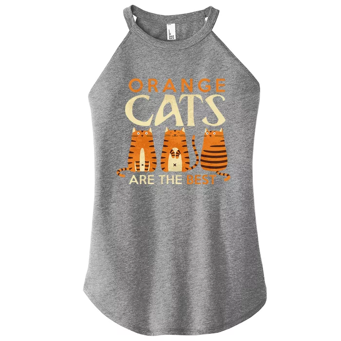 Funny Orange Cats Are The Best Cat Mom Women’s Perfect Tri Rocker Tank