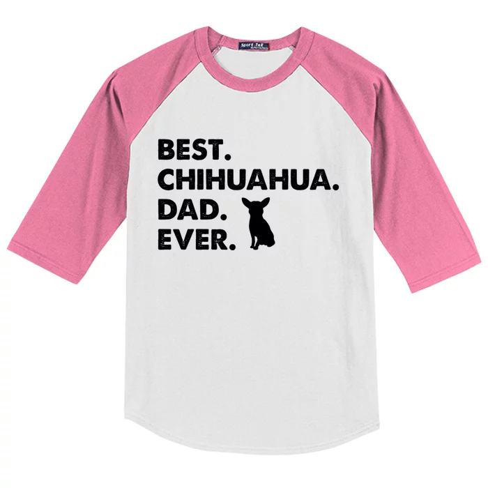 Father Of Chihuahuas Best Chihuahua Dad Ever Gift Kids Colorblock Raglan Jersey