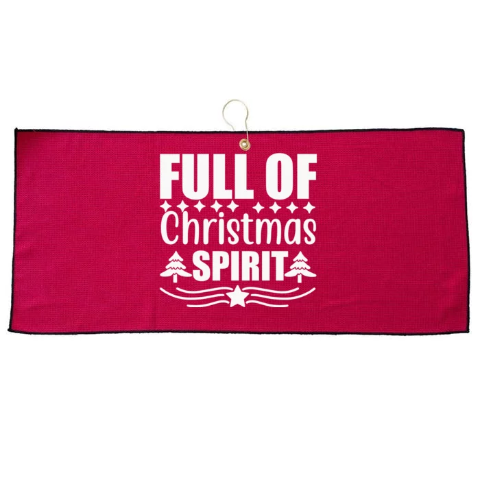 Full Of Christmas Spirit Large Microfiber Waffle Golf Towel