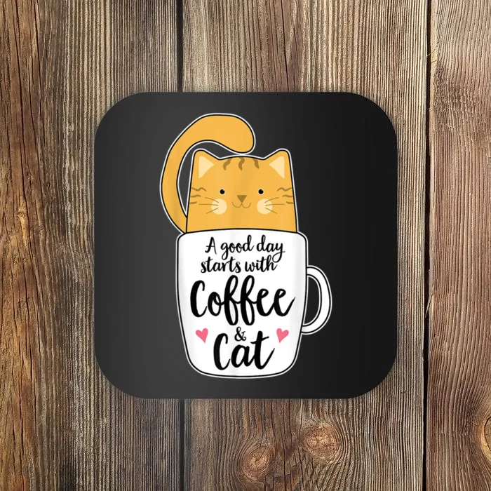 Funny Orange Cat Coffee Mug Cat Lover Coaster