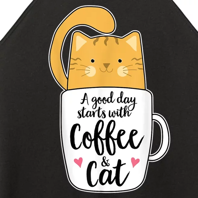 Funny Orange Cat Coffee Mug Cat Lover Women’s Perfect Tri Rocker Tank