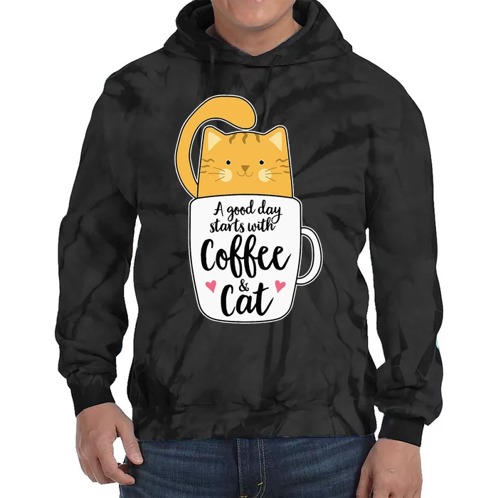 Funny Orange Cat Coffee Mug Cat Lover Tie Dye Hoodie