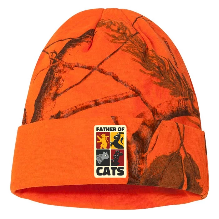 Father Of Cats Funny Kati - 12in Camo Beanie