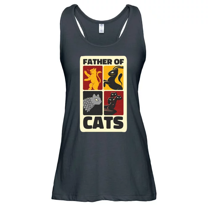 Father Of Cats Funny Ladies Essential Flowy Tank