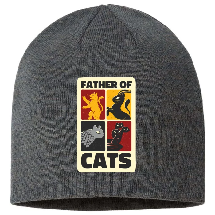 Father Of Cats Funny 8 1/2in Sustainable Knit Beanie