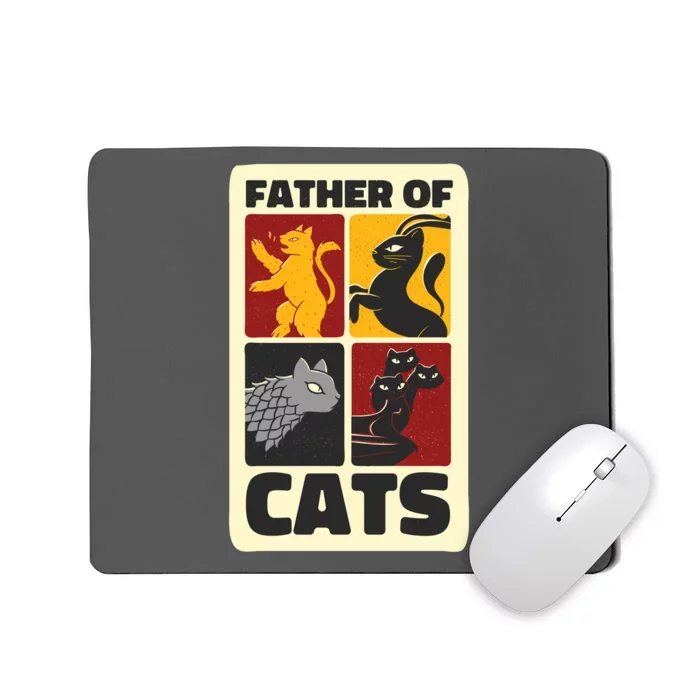 Father Of Cats Funny Mousepad