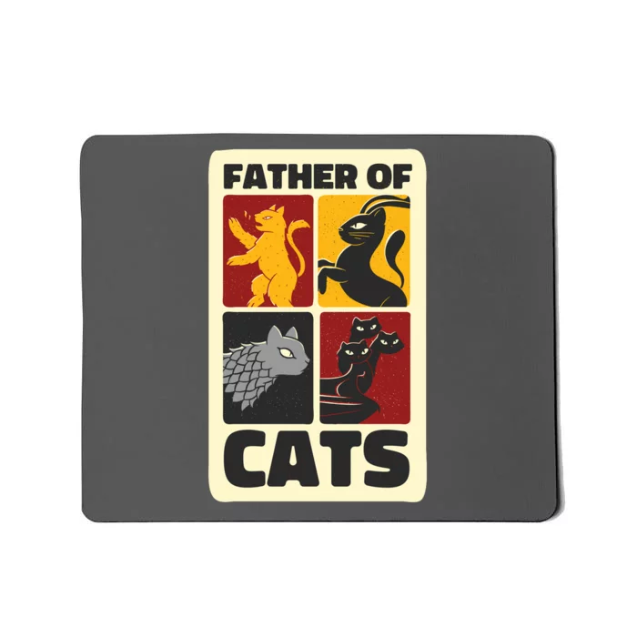 Father Of Cats Funny Mousepad