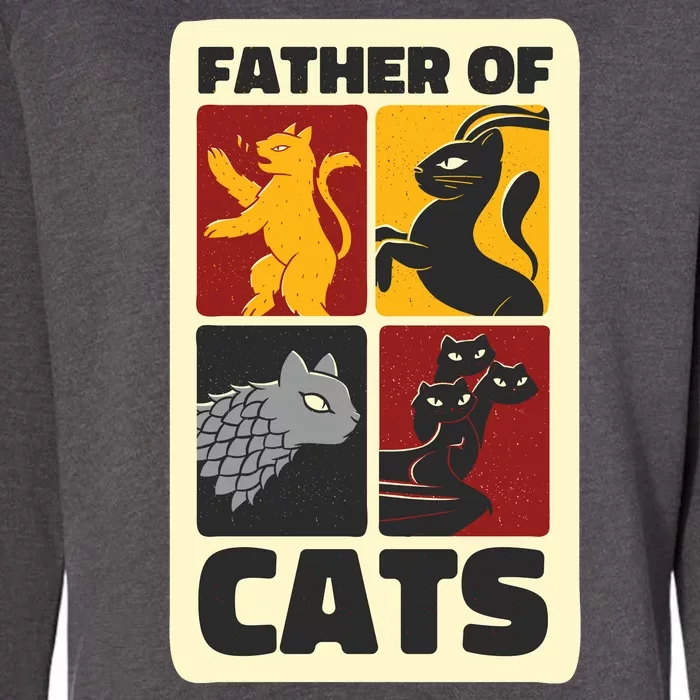 Father Of Cats Funny Womens California Wash Sweatshirt