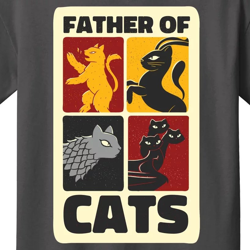 Father Of Cats Funny Kids T-Shirt