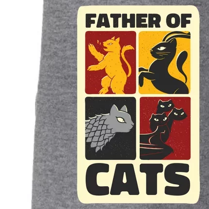 Father Of Cats Funny Doggie 3-End Fleece Hoodie