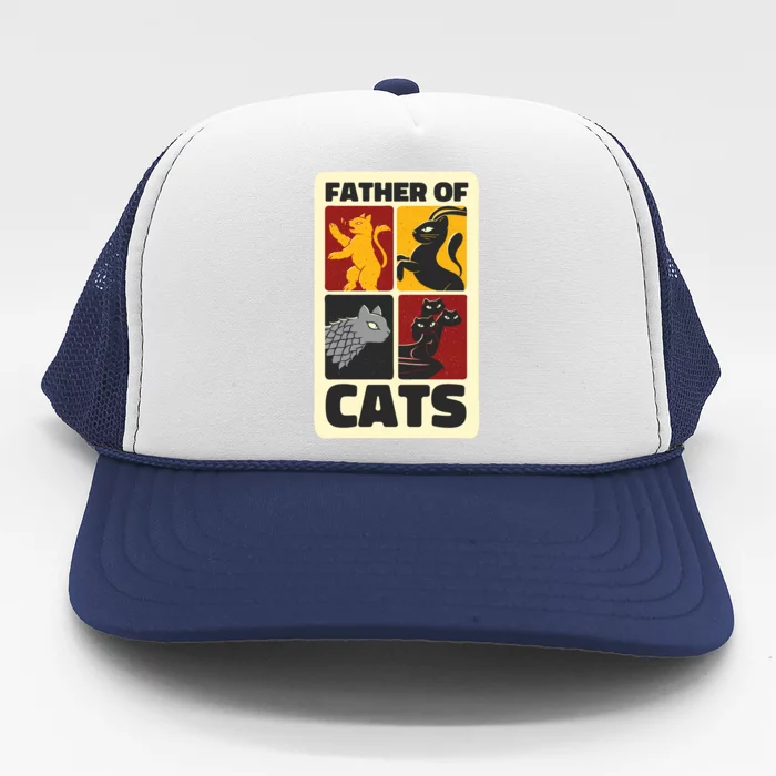 Father Of Cats Funny Trucker Hat