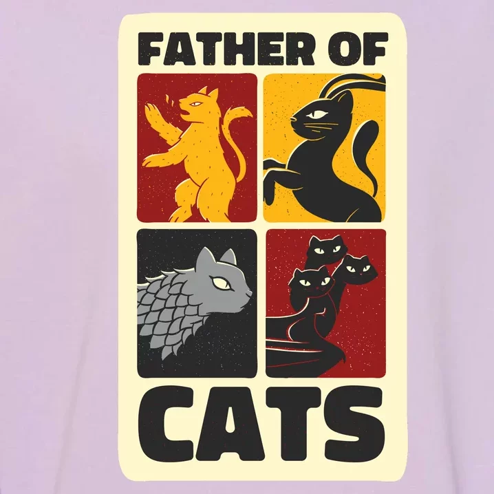 Father Of Cats Funny Garment-Dyed Sweatshirt