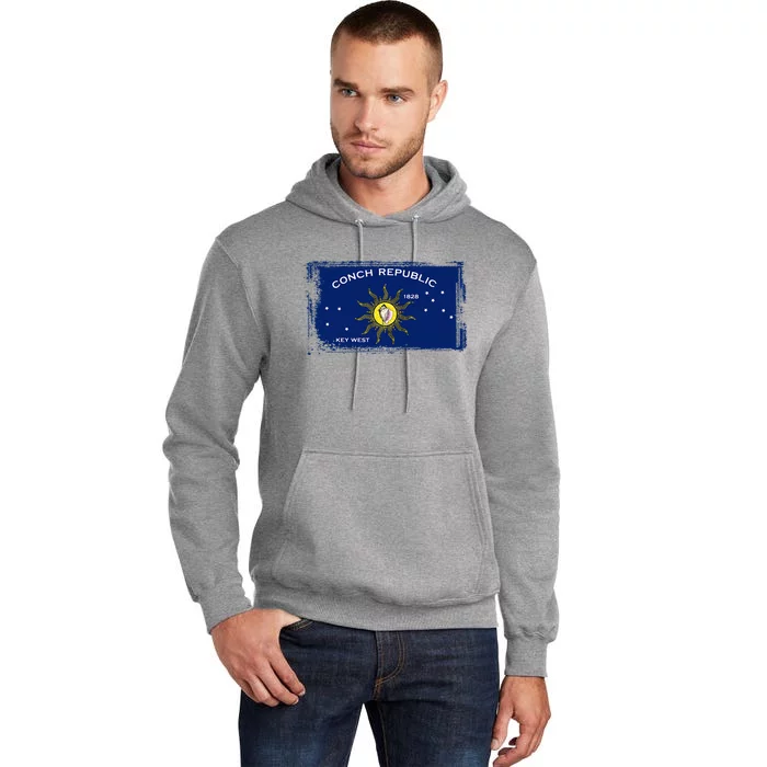 Flag Of Conch Republic Funny Key West Florida Tall Hoodie