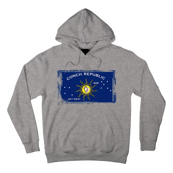 Flag Of Conch Republic Funny Key West Florida Tall Hoodie